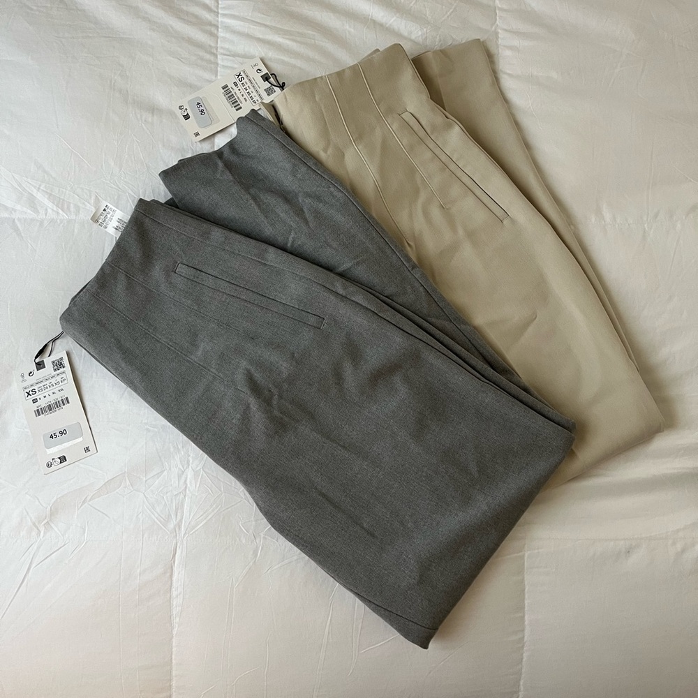Zara high waisted work pants